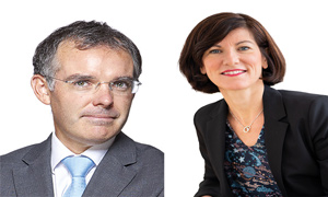 Audrey Vérité, Responsable de l’ingénierie patrimoniale de Crédit Agricole S.A., et Laurent Guilmois, notaire chez Lacourte et Associés