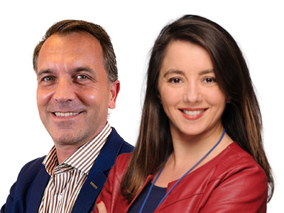 Alexis de Coster et Juliette Miranda, respectivement Responsable des métiers administration de biens et Responsable du département résidentiel - property management chez Crédit Agricole Immobilier